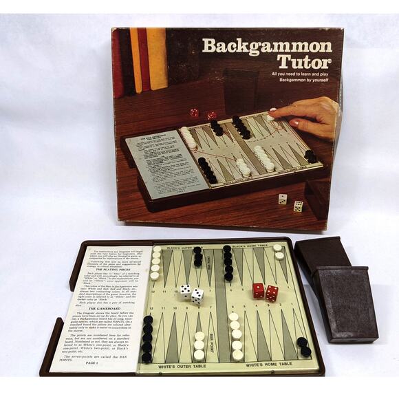Vintage 1970s Backgammon Tutor Tutorial Board Game - 100% Complete - Picture 1 of 3
